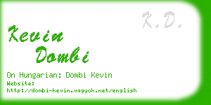 kevin dombi business card